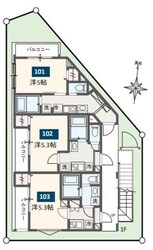 MELDIA淵野辺Ⅳの物件間取画像